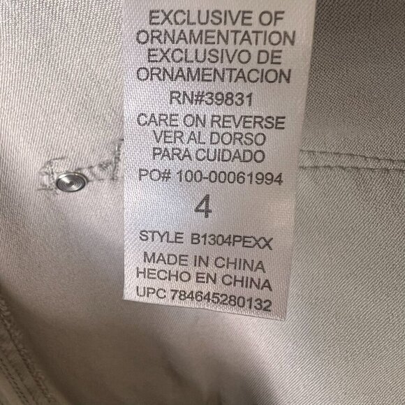 Democracy Jeans Womens Size 4 Gray Ab Technology Denim Stretch Neutral Comfort - Picture 14 of 16